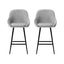 2x Bar Stools Upholstered Stool Counter Seat Kitchen Dining Chairs
