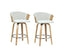 Artiss Bar Stools Kitchen Leather Barstools Swivel Counter Chairs x2