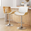 Artiss 2x Bar Stools Adjustable Leather Chairs
