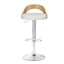 Artiss 2x Bar Stools Adjustable Leather Padded White