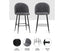 Artiss Bar Stools Kitchen Counter Barstools Sherpa Metal Chairs x2