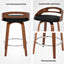 2x Bar Stools Swivel Dining Chairs Low Back Counter Seat PU Cushion