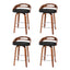 4x Bar Stools Swivel Dining Chairs Low Back Counter Seat PU Cushion