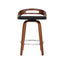 4x Bar Stools Swivel Dining Chairs Low Back Counter Seat PU Cushion