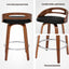 4x Bar Stools Swivel Dining Chairs Low Back Counter Seat PU Cushion