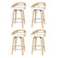 Artiss 4x Bar Stools Swivel Dining Chairs Low Back Counter Seat PU Cushion