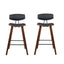 Artiss Set of 2 PU Leather Bar Stools - Black