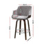 Artiss Bar Stools Set of 3 Kitchen Wooden Bar Stool Dining Chair Swivel Velvet