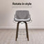 Artiss Bar Stools Set of 3 Kitchen Wooden Bar Stool Dining Chair Swivel Velvet