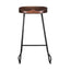 Artiss Set of 2 Wooden Backless Bar Stools - Black