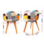 Dining Chairs Set of 4 Fabric Retro Replica DSW