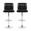 Artiss 2x Bar Stools Leather Gas Lift Black