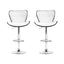 Artiss 2x Bar Stools Gas Lift Leather Seat White