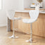 Artiss 2x Bar Stools Gas Lift Leather Seat White
