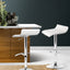 Artiss Set of 2 PU Leather Bar Stools - White