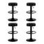 Artiss 4x Bar Stools Leather Padded Gas Lift Black