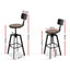 Artiss 3x Bar Stool Swivel Industrial Counter Barstools 63-79cm Seat Height Adjustable Metal Legs