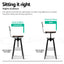 Artiss 3x Bar Stool Swivel Industrial Counter Barstools 63-79cm Seat Height Adjustable Metal Legs