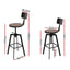 4x Bar Stools Kitchen Dining Chairs Adjustable Wood Stool w/Backrest