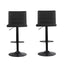 Artiss Set of 2 Fabric Bar Stools - Black