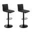 Artiss Set of 2 Fabric Bar Stools - Black