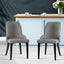 Artiss Dining Chairs Fabric Grey Set of 2 Domus