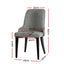Artiss Dining Chairs Fabric Grey Set of 2 Domus