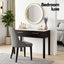 Dining Chairs Set of 6 Linen Fabric Grey