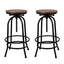 Artiss 2x Bar Stools Adjustable Wood Chairs