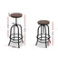 Artiss 3x Bar Stool Backless Swivel Counter Barstools 70-90cm Seat Height Adjustable Industrial