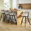 Bar Stools Set of 4 Swivel Kitchen Chair Metal Counter Beige Leather