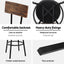 4X Industrial Bar Stools Upholstered Counter Chairs Steel Frame Anti-Scratch