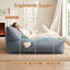 Outdoor Bean Bag Chair Cover (No Filler) 2 Seater Beanbag Lounge Sofacover Adults Splash-Proof Large Bean Bag Cover for Patio Poolside Relaxing Indoor, Grey