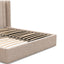 King Wide Base Bed Frame - Pale Beige