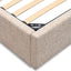 King Wide Base Bed Frame - Pale Beige