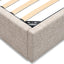 Queen Wide Base Bed Frame - Pale Beige
