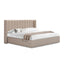 Queen Wide Base Bed Frame - Pale Beige
