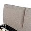 Fabric King Bed Frame - Stonish Beige