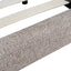 Fabric King Bed Frame - Stonish Beige
