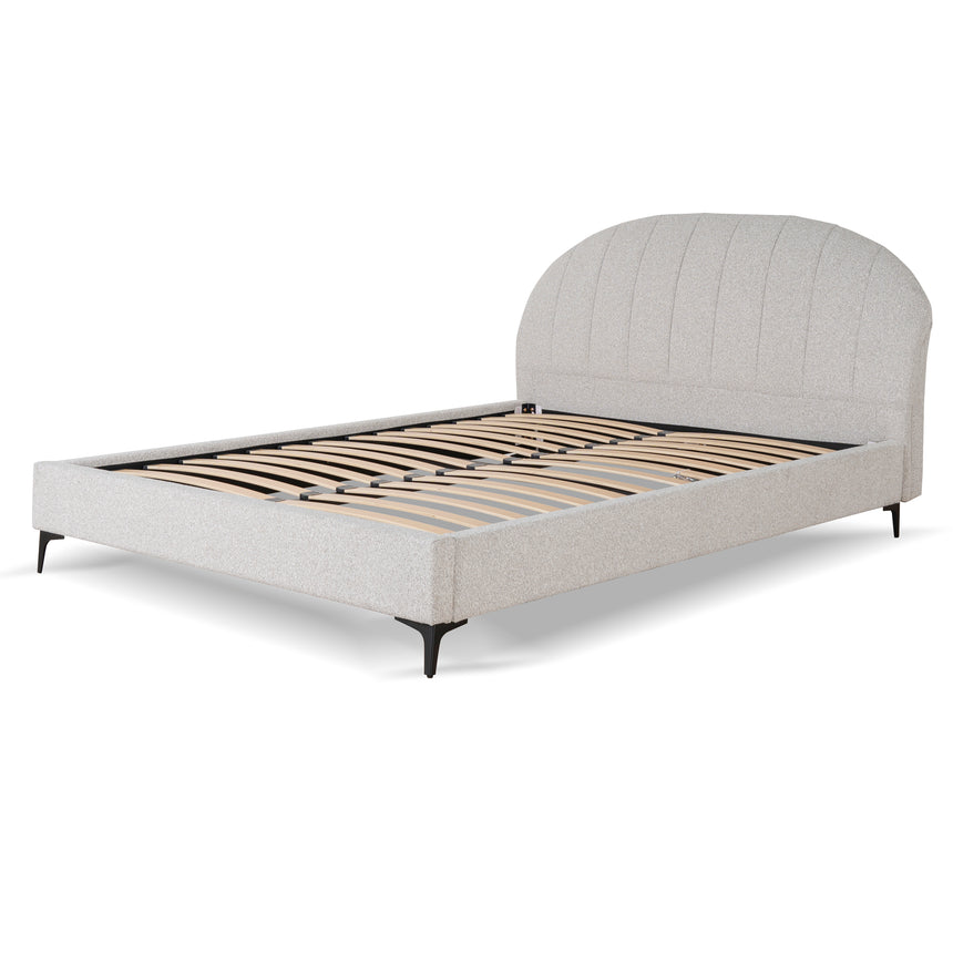 Fabric Queen Bed Frame - Clay Grey