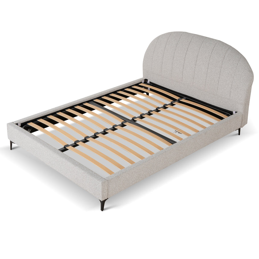 Fabric Queen Bed Frame - Clay Grey