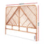 Artiss Bed Headboard Double Bedhead Rattan - FRED Pine