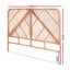 Artiss Bed Headboard Queen Bedhead Rattan - FRED Pine