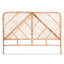 Artiss Bed Headboard Queen Bedhead Rattan - FRED Pine