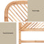 Artiss Bed Headboard Queen Bedhead Rattan - FRED Pine