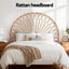 Artiss Bed Headboard Queen Bedhead Rattan - MARI Pine