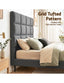Bed Headboard Double Bedhead Linen Fabric Charcoal