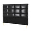 Bed Headboard Queen Bedhead PU Leather Black