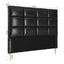 Bed Headboard Queen Bedhead PU Leather Black