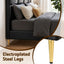 Bed Headboard Queen Bedhead PU Leather Black
